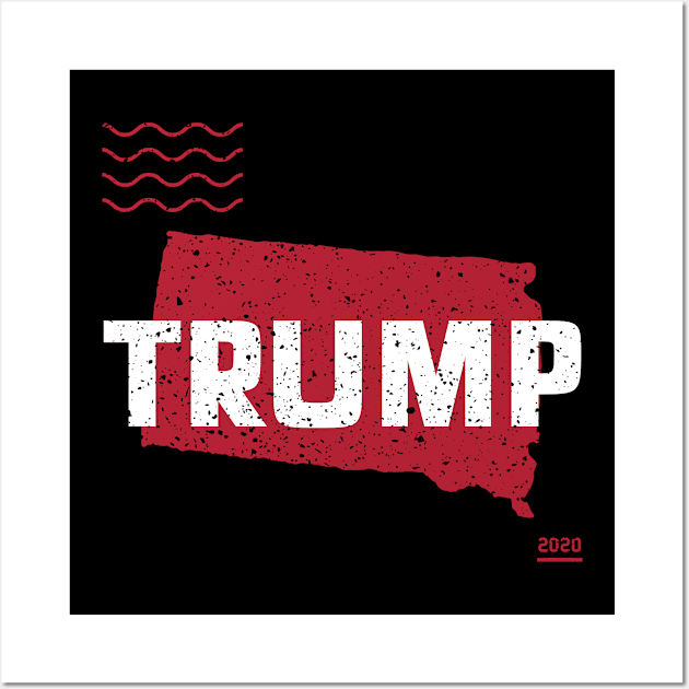 Trump South Dakota 2020 - Red Wave, Red State Wall Art by Family Heritage Gifts